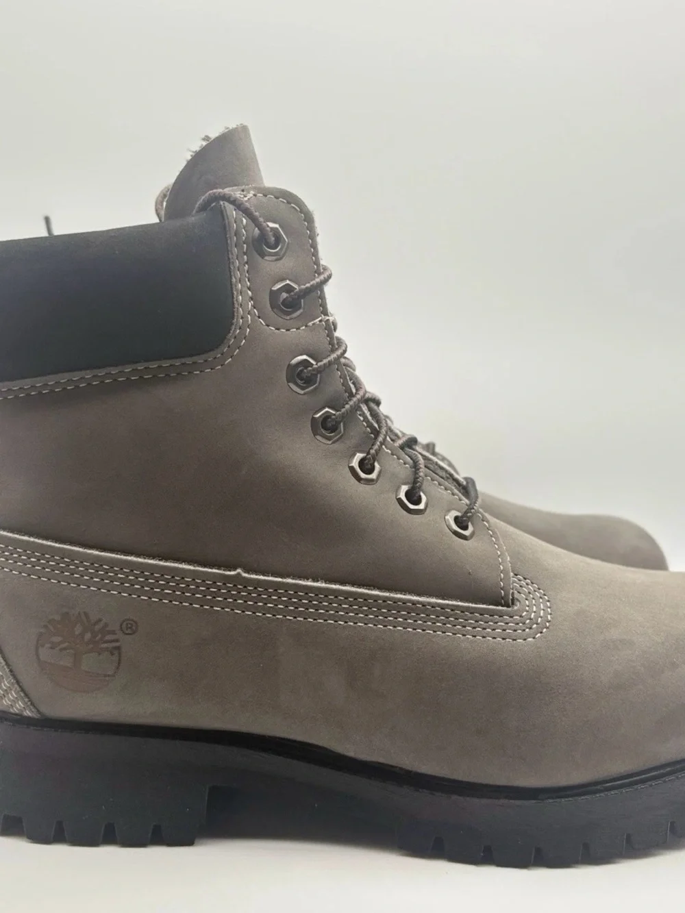 Timberland Men's Taupe Nubuck Lace-Up Work Boots